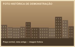 Praça central, vista antiga (imagem fictícia)